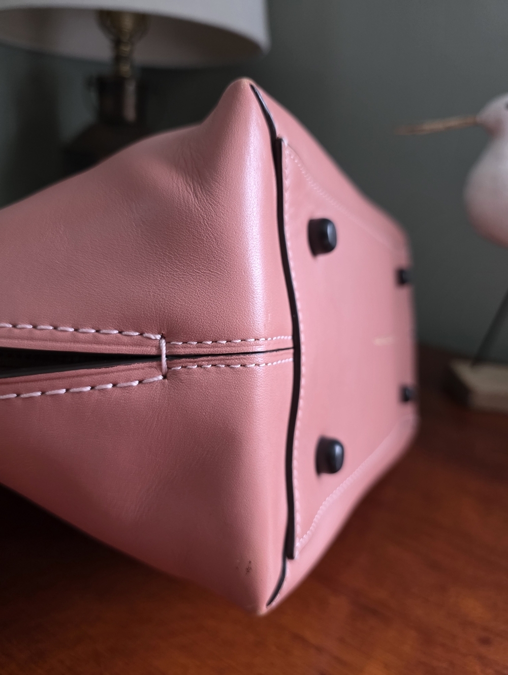 Coach 1941 59983 Dakota Satchel Whipstitch Pink Melon Leather Bag - Picture 7 of 16